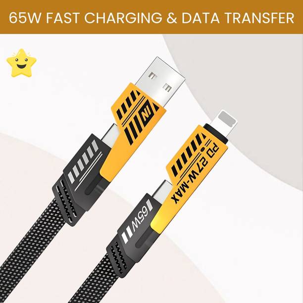 SACRO 4-in-1 Cable 1 m 4 IN 1 Charging Cable, Multi Functional Fast Charging Cable For All DeviceD279