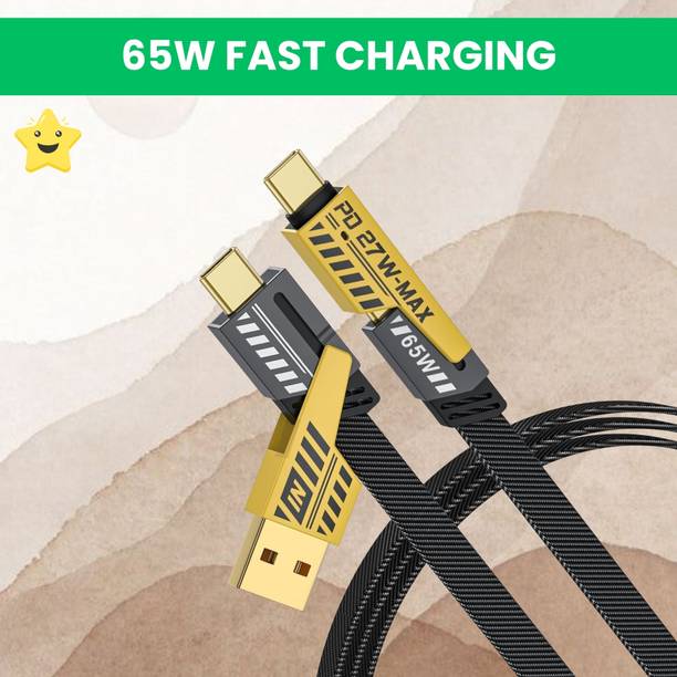 SACRO 4-in-1 Cable 1 m 4 IN 1 Charging Cable, Multi Functional Fast Charging Cable For All DeviceA304