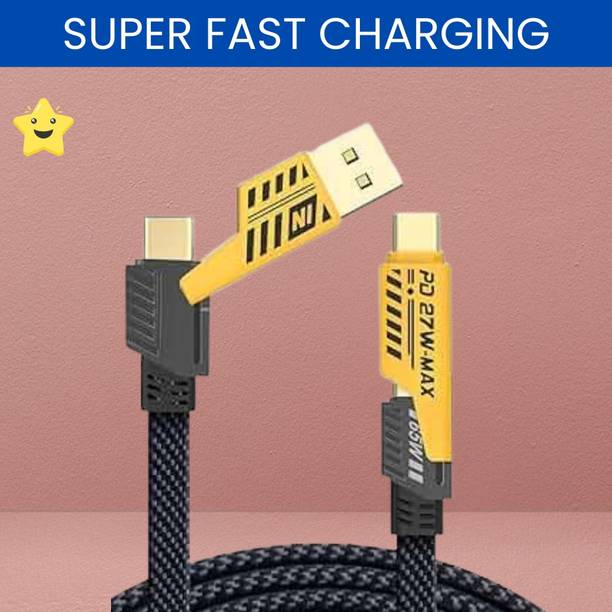 SACRO 4-in-1 Cable 1 m 4 IN 1 Charging Cable, Multi Functional Fast Charging Cable For All DeviceD135
