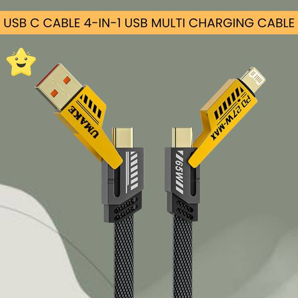 SACRO 4-in-1 Cable 1 m 4 IN 1 Charging Cable, Multi Functional Fast Charging Cable For All DeviceD438