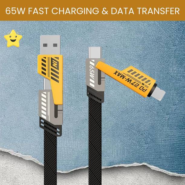 SACRO 4-in-1 Cable 1 m 4 IN 1 Charging Cable, Multi Functional Fast Charging Cable For All DeviceS149