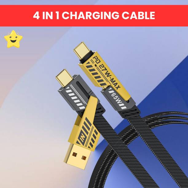 SACRO 4-in-1 Cable 1 m 4 IN 1 Charging Cable, Multi Functional Fast Charging Cable For All DeviceA211