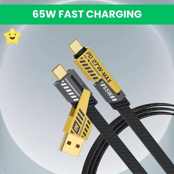 SACRO 4-in-1 Cable 1 m 4 IN 1 Charging Cable, Multi Functional Fast Charging Cable For All DeviceA343