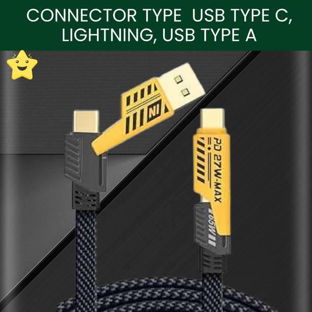 SACRO 4-in-1 Cable 1 m 4 IN 1 Charging Cable, Multi Functional Fast Charging Cable For All DeviceA58