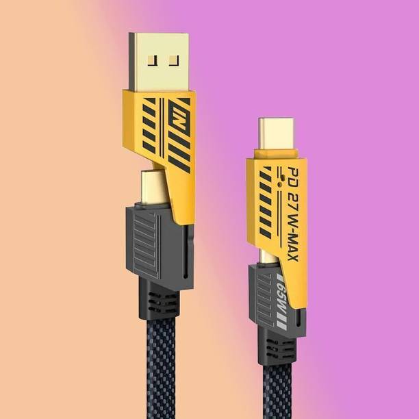 VARNI ADR 4-in-1 Cable 6 A 1 m METAL BRAIDED All-in-One 65W Fast Charging Cable | Type-A, Type-C, Lightning | Ultra Durable