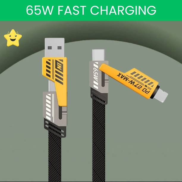 SACRO 4-in-1 Cable 1 m 4 IN 1 Charging Cable, Multi Functional Fast Charging Cable For All DeviceD162
