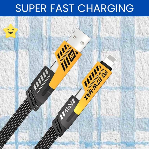 SACRO 4-in-1 Cable 1 m 4 IN 1 Charging Cable, Multi Functional Fast Charging Cable For All DeviceD378