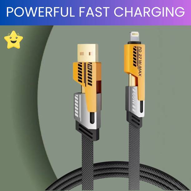 SACRO 4-in-1 Cable 1 m 4 IN 1 Charging Cable, Multi Functional Fast Charging Cable For All DeviceS143