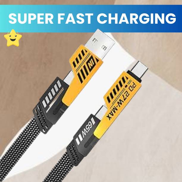 SACRO 4-in-1 Cable 1 m 4 IN 1 Charging Cable, Multi Functional Fast Charging Cable For All DeviceS440