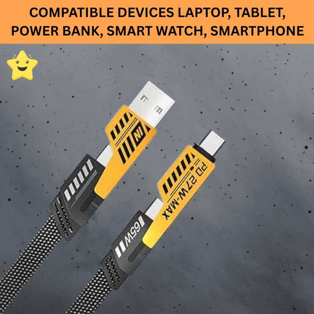 SACRO 4-in-1 Cable 1 m 4 IN 1 Charging Cable, Multi Functional Fast Charging Cable For All DeviceA475