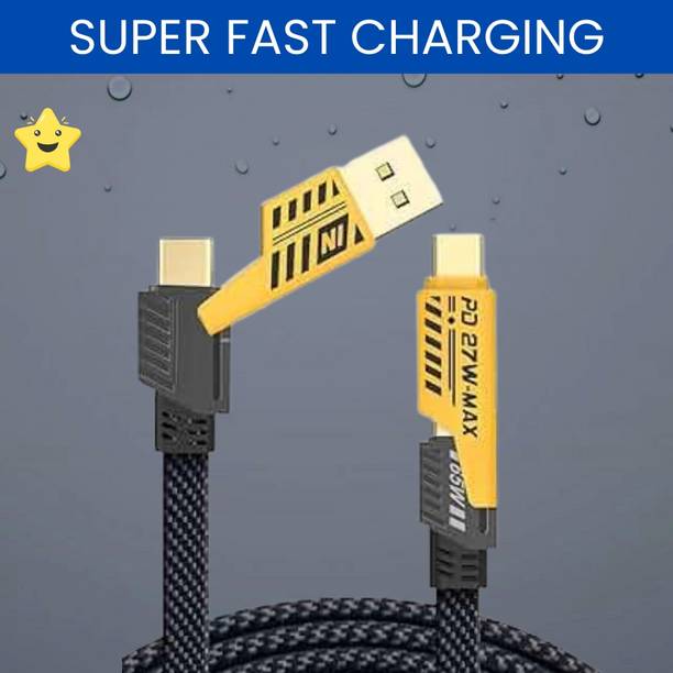 SACRO 4-in-1 Cable 1 m 4 IN 1 Charging Cable, Multi Functional Fast Charging Cable For All DeviceS209