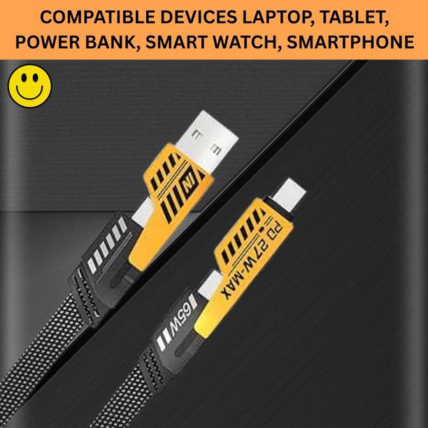 SACRO 4-in-1 Cable 1 m 4 IN 1 Braided Multi Functional Fast Charging Cable with Fast Data TransferW197