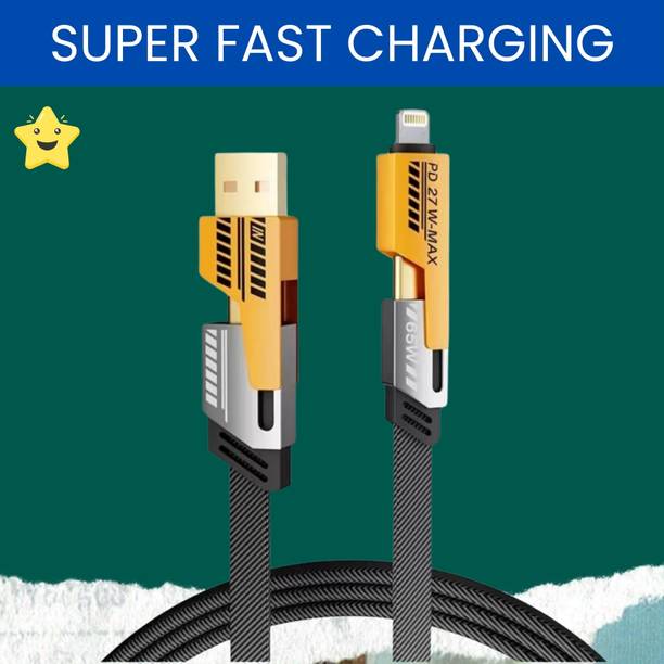 SACRO 4-in-1 Cable 1 m 4 IN 1 Charging Cable, Multi Functional Fast Charging Cable For All DeviceS317