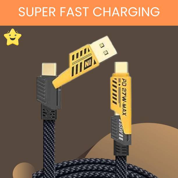 SACRO 4-in-1 Cable 1 m 4 IN 1 Charging Cable, Multi Functional Fast Charging Cable For All DeviceS86