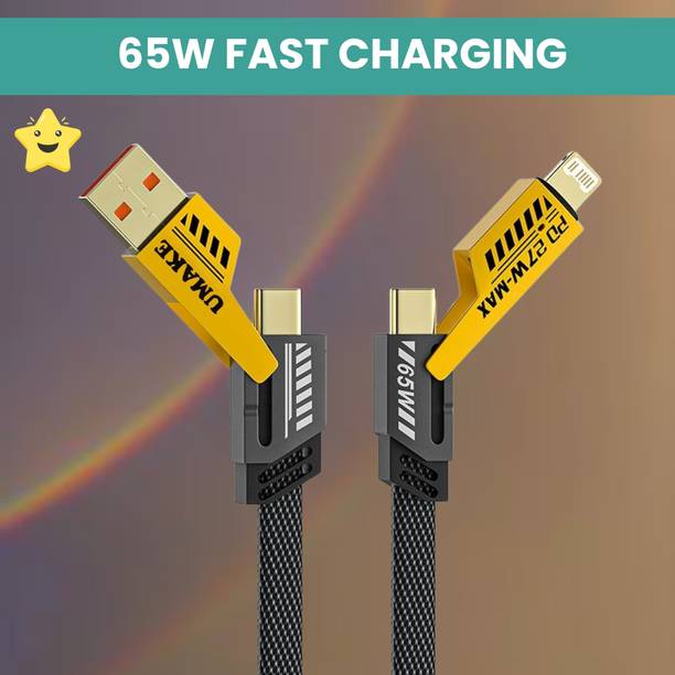 SACRO 4-in-1 Cable 1 m 4 IN 1 Charging Cable, Multi Functional Fast Charging Cable For All DeviceD417