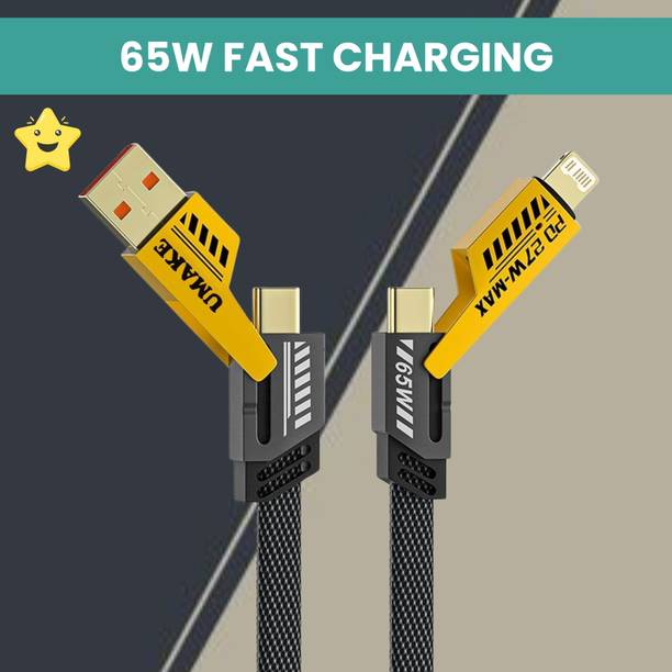 SACRO 4-in-1 Cable 1 m 4 IN 1 Charging Cable, Multi Functional Fast Charging Cable For All DeviceA439