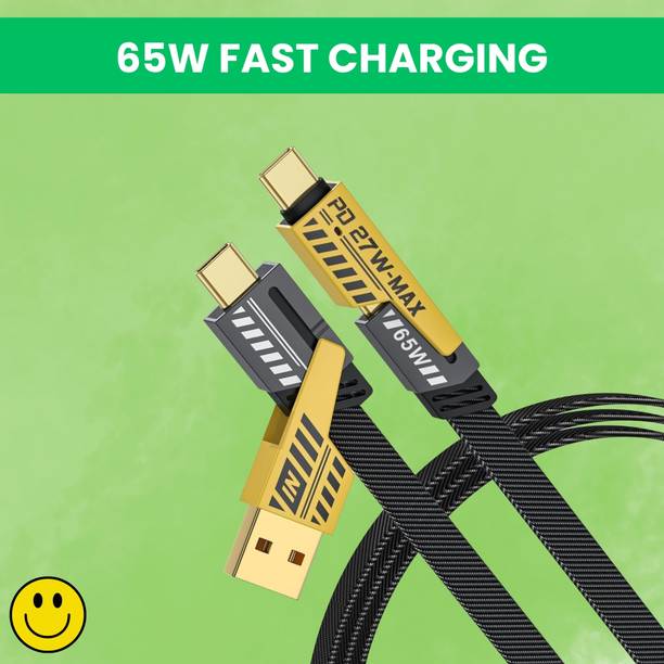 SACRO 4-in-1 Cable 1 m 4 IN 1 Braided Multi Functional Fast Charging Cable with Fast Data TransferE171