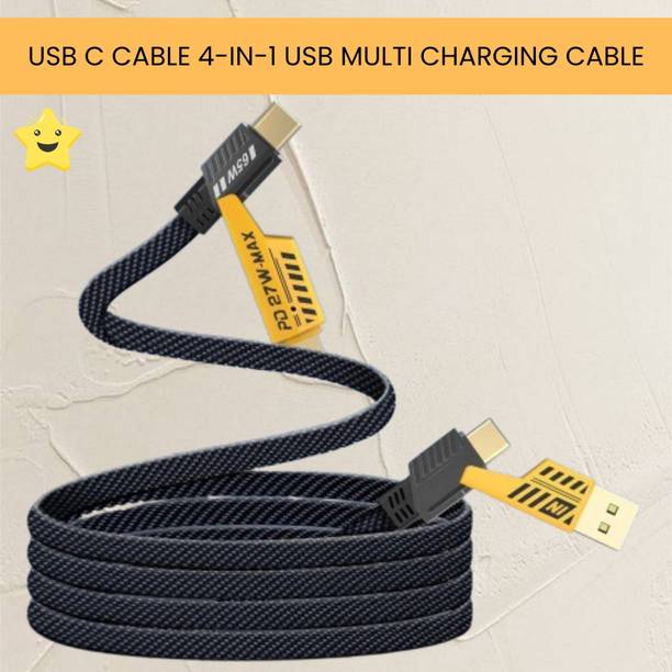 SACRO 4-in-1 Cable 1 m 4 IN 1 Charging Cable, Multi Functional Fast Charging Cable For All DeviceS92