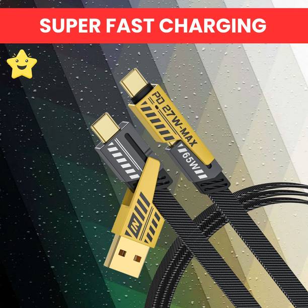 SACRO 4-in-1 Cable 1 m 4 IN 1 Charging Cable, Multi Functional Fast Charging Cable For All DeviceD171