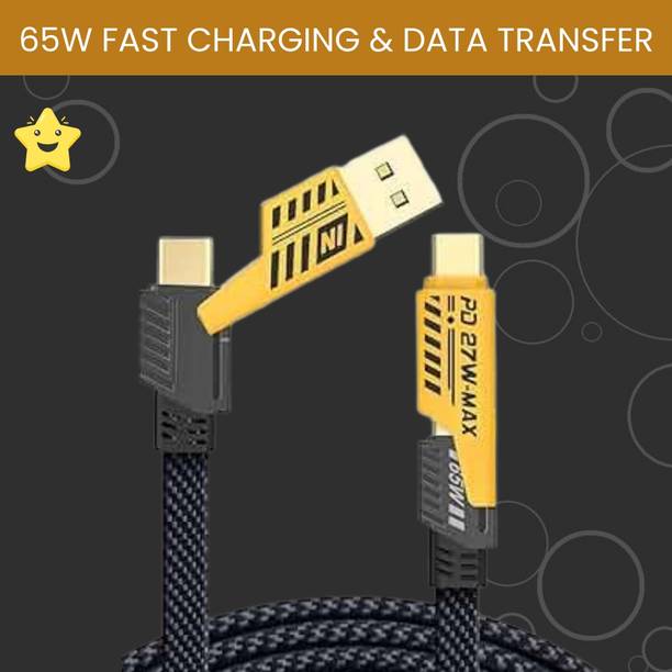 SACRO 4-in-1 Cable 1 m 4 IN 1 Charging Cable, Multi Functional Fast Charging Cable For All DeviceS293