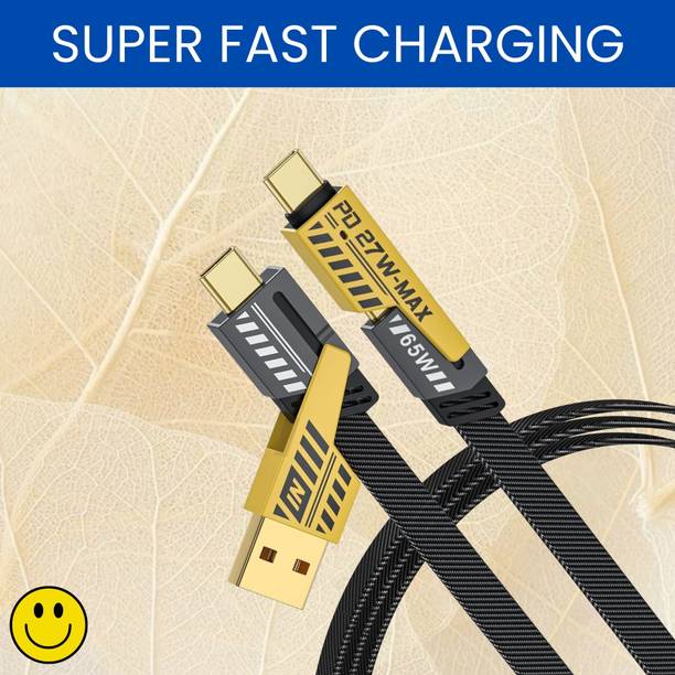 SACRO 4-in-1 Cable 1 m 4 IN 1 Braided Multi Functional Fast Charging Cable with Fast Data TransferQ271