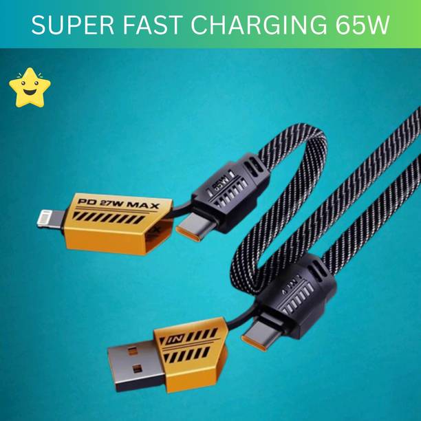 SACRO 4-in-1 Cable 1 m 4 IN 1 Charging Cable, Multi Functional Fast Charging Cable For All DeviceA82