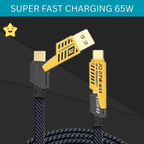 SACRO 4-in-1 Cable 1 m 4 IN 1 Charging Cable, Multi Functional Fast Charging Cable For All DeviceS395