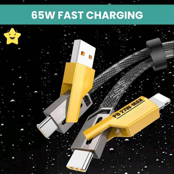 SACRO 4-in-1 Cable 1 m 4 IN 1 Charging Cable, Multi Functional Fast Charging Cable For All DeviceS398