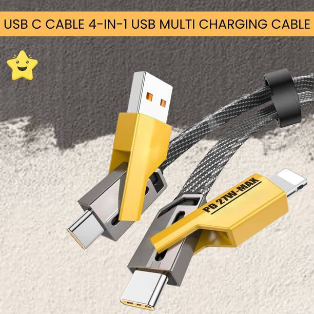 SACRO 4-in-1 Cable 1 m 4 IN 1 Charging Cable, Multi Functional Fast Charging Cable For All DeviceS38