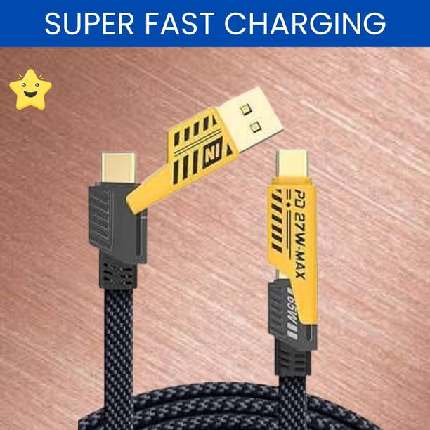 SACRO 4-in-1 Cable 1 m 4 IN 1 Charging Cable, Multi Functional Fast Charging Cable For All DeviceA472