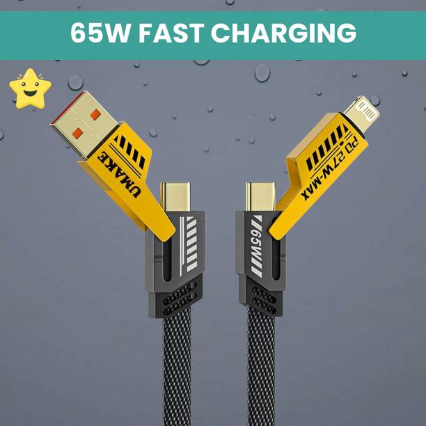 SACRO 4-in-1 Cable 1 m 4 IN 1 Charging Cable, Multi Functional Fast Charging Cable For All DeviceA460