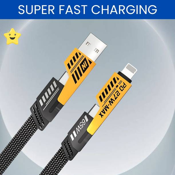 SACRO 4-in-1 Cable 1 m 4 IN 1 Charging Cable, Multi Functional Fast Charging Cable For All DeviceS182