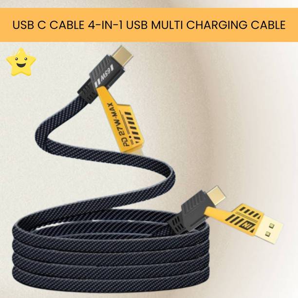 SACRO 4-in-1 Cable 1 m 4 IN 1 Charging Cable, Multi Functional Fast Charging Cable For All DeviceA433