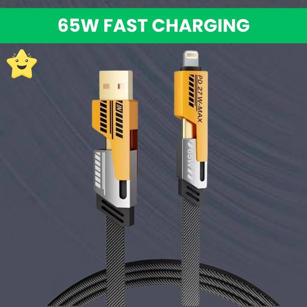 SACRO 4-in-1 Cable 1 m 4 IN 1 Charging Cable, Multi Functional Fast Charging Cable For All DeviceA214