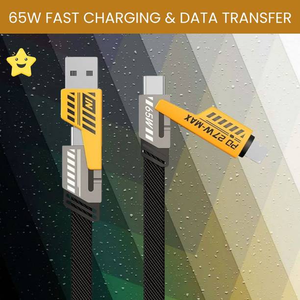 SACRO 4-in-1 Cable 1 m 4 IN 1 Charging Cable, Multi Functional Fast Charging Cable For All DeviceS161