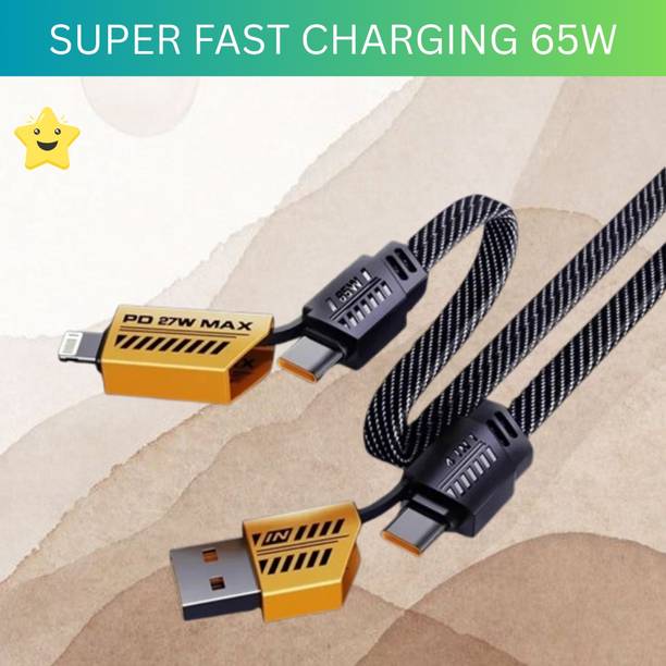 SACRO 4-in-1 Cable 1 m 4 IN 1 Charging Cable, Multi Functional Fast Charging Cable For All DeviceD459