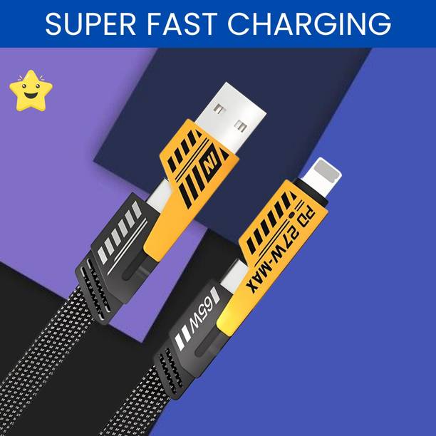 SACRO 4-in-1 Cable 1 m 4 IN 1 Charging Cable, Multi Functional Fast Charging Cable For All DeviceS14