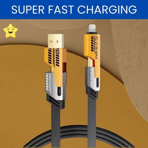 SACRO 4-in-1 Cable 1 m 4 IN 1 Charging Cable, Multi Functional Fast Charging Cable For All DeviceD189