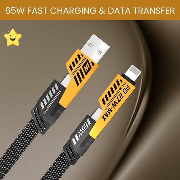 SACRO 4-in-1 Cable 1 m 4 IN 1 Charging Cable, Multi Functional Fast Charging Cable For All DeviceS284