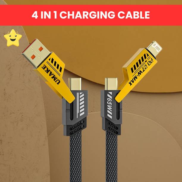 SACRO 4-in-1 Cable 1 m 4 IN 1 Charging Cable, Multi Functional Fast Charging Cable For All DeviceS158