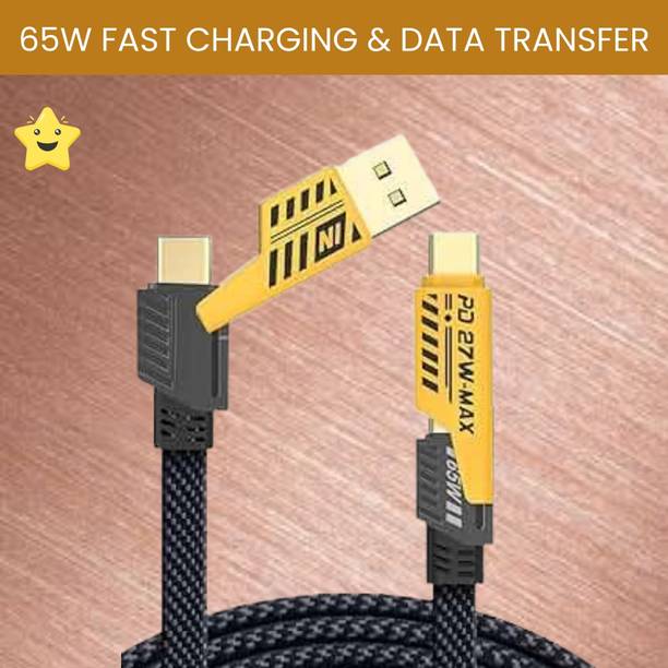 SACRO 4-in-1 Cable 1 m 4 IN 1 Charging Cable, Multi Functional Fast Charging Cable For All DeviceS425