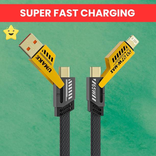 SACRO 4-in-1 Cable 1 m 4 IN 1 Charging Cable, Multi Functional Fast Charging Cable For All DeviceS224