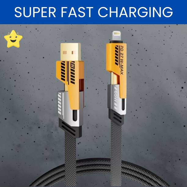 SACRO 4-in-1 Cable 1 m 4 IN 1 Charging Cable, Multi Functional Fast Charging Cable For All DeviceS20
