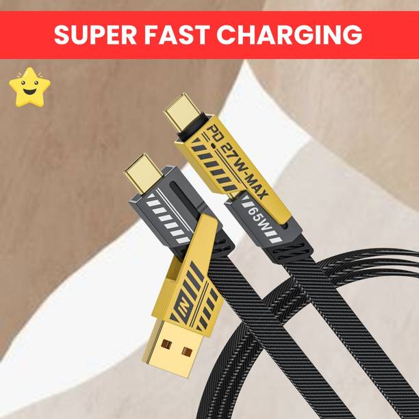SACRO 4-in-1 Cable 1 m 4 IN 1 Charging Cable, Multi Functional Fast Charging Cable For All DeviceD69