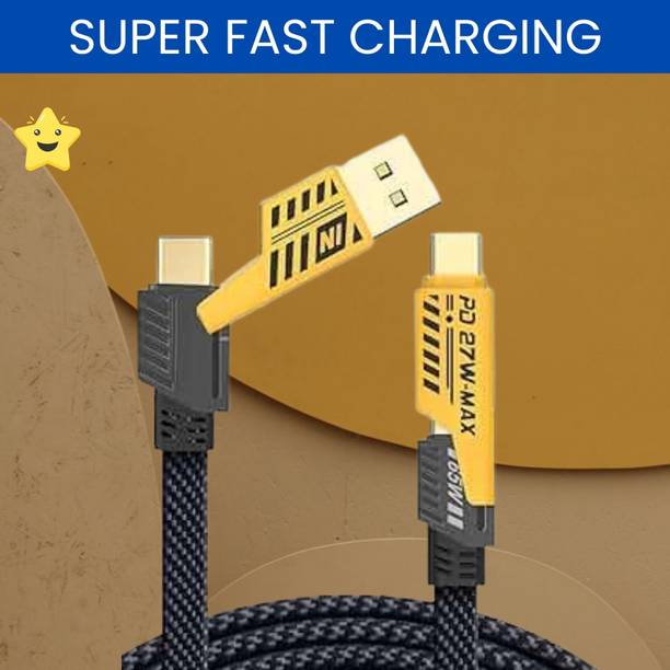 SACRO 4-in-1 Cable 1 m 4 IN 1 Charging Cable, Multi Functional Fast Charging Cable For All DeviceD150