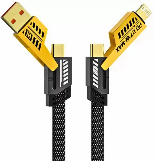 SPEEDFOX 4-in-1 Cable 2 A 1.2 m metal braied 4 in 1 Convertible Metal Fast Data Cable 65W USB C USB A Multiple Charging Cable