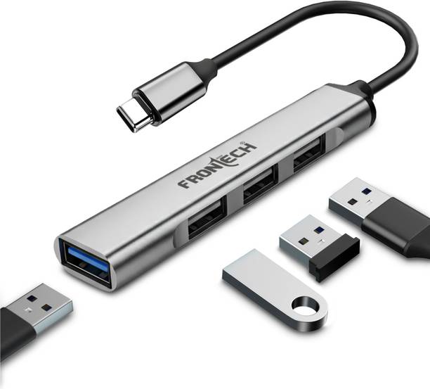Frontech 4-in-1 Cable 1.5 m - NC-0041 Type-C USB Hub – High-Speed Data Transfer with Sleek Metal Finish