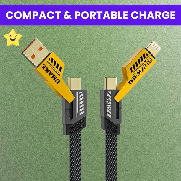 SACRO 4-in-1 Cable 1 m 4 IN 1 Charging Cable, Multi Functional Fast Charging Cable For All DeviceA499