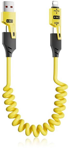 ELEPHANTBOAT 4-in-1 Cable 3 A 1.3 m Retractable Multi Charging Cable 65W Fast Charger Cord