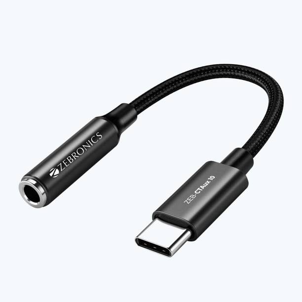 ZEBRONICS AUX Cable 1 m Zeb CTAux 10 - Type C to 3.5mm converter